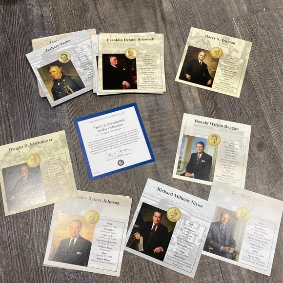 U.S. Presidential 24k gold dollar collection - Picture 10 of 11